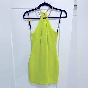 Lime green welcome to Miami mini dress!